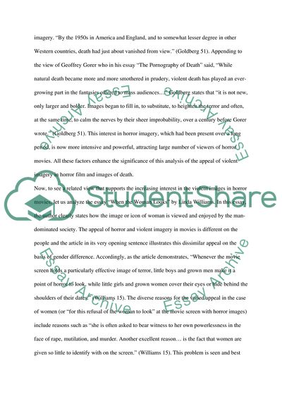 The Appeal of Violent Imagery in Horror Film and Images of Death