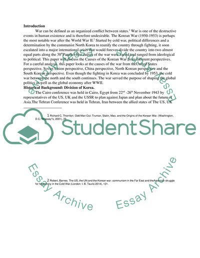 Causes of the Korean War