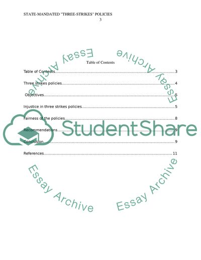 State-Mandated Three-Strike Policies