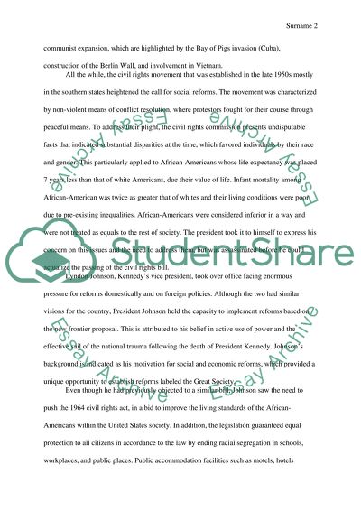 Compare the domestic reform goals of Kennedy and Johnson