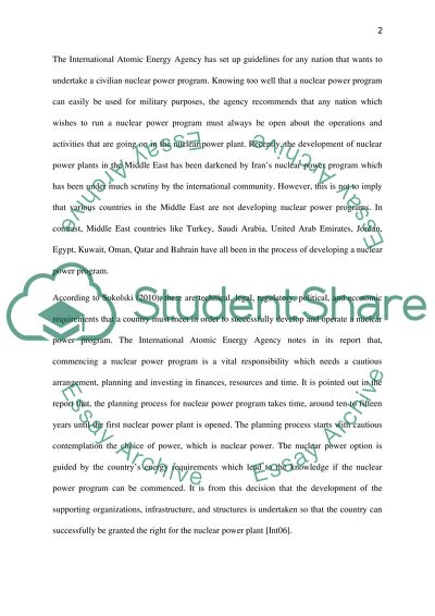 Civilian Nuclear Power Programs