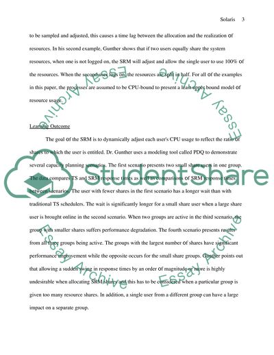 Solaris System Resource Manager as It Is
