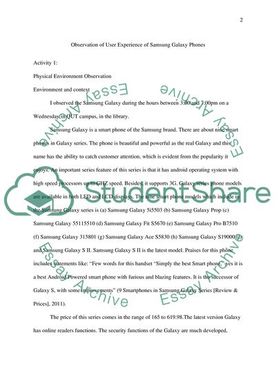 Observation of User Experience of Samsung Galaxy Phones