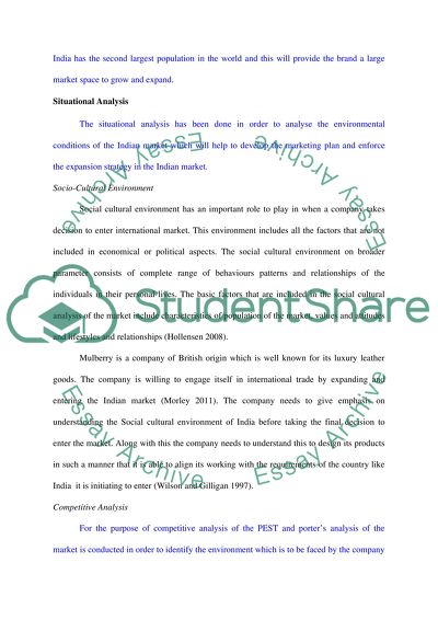 International Marketing - Mulberry Handbags