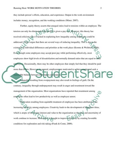 Work Motivation Theories