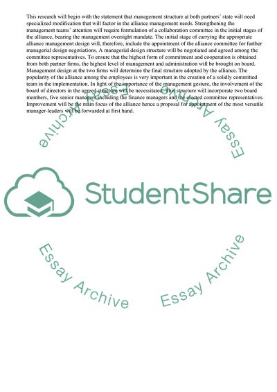 International Business Alliance (based on the Business Strategy Game)