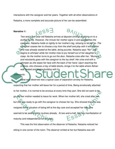 Collection of Observations for Researching Children