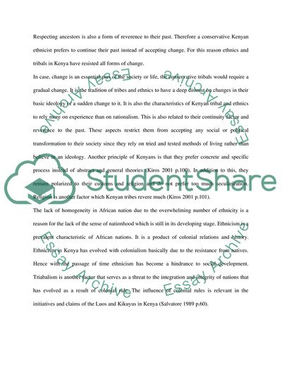 Kenya: Historical Impacts of Tribalism and Ethnicity