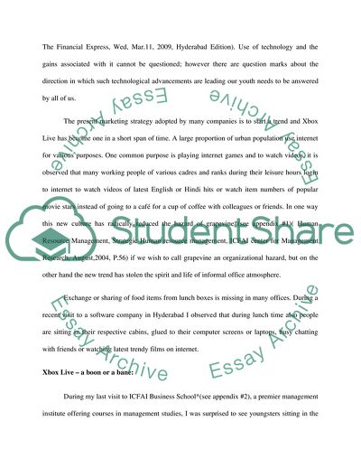 Impact of Xbox-Live on Indian Youth