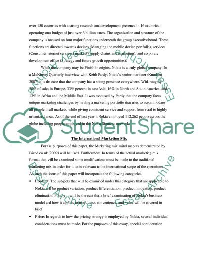 International Marketing Mix of Nokia