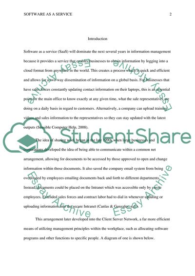 Why Software as a Service Is Going to Dominate the Next Several Years in Information Management