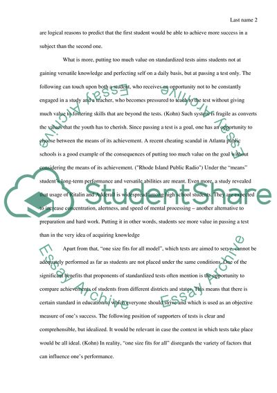 Colleges Put too Much Stock in Standardized Test Scores