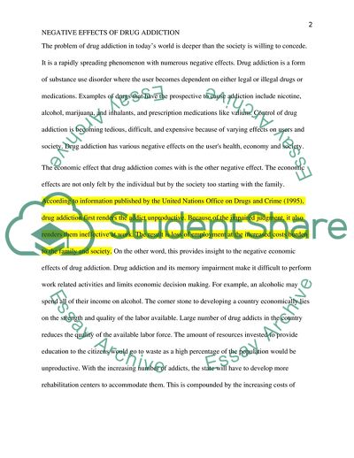 Negative Effects of Drug Addiction