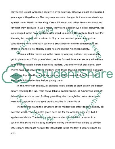 Military Orders and the Outcomes