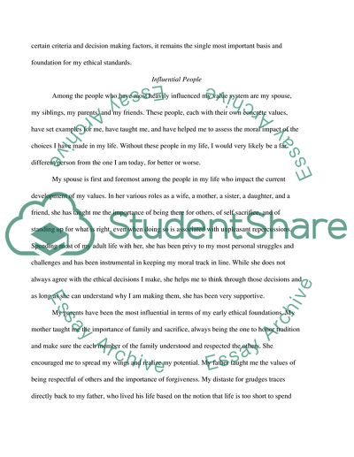 Personal Values Development Paper