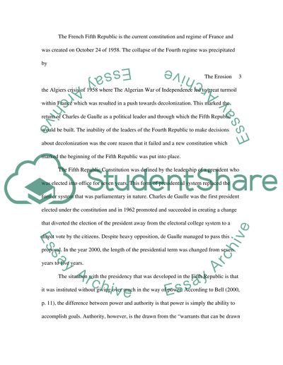 French State during the French Fifth Republic