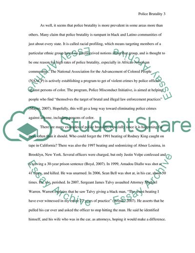 The Question of Police Brutality