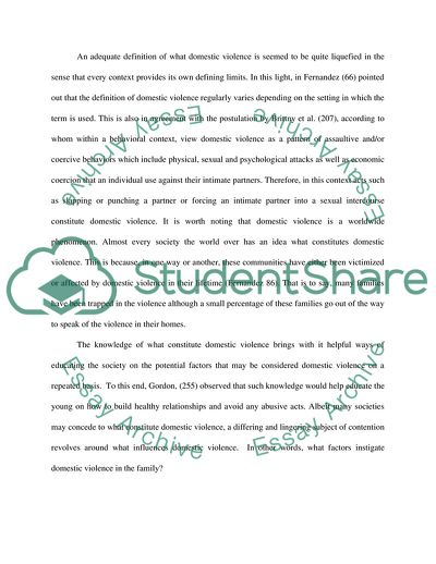 The Domestic Violence Problem of the Modern World