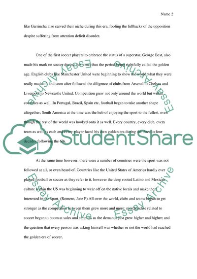 Soccer - the Golden Era