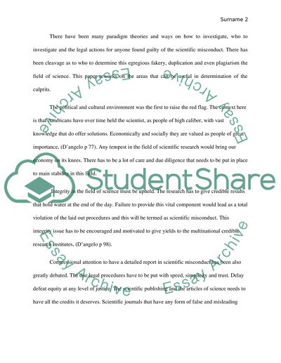 Scientific Misconduct