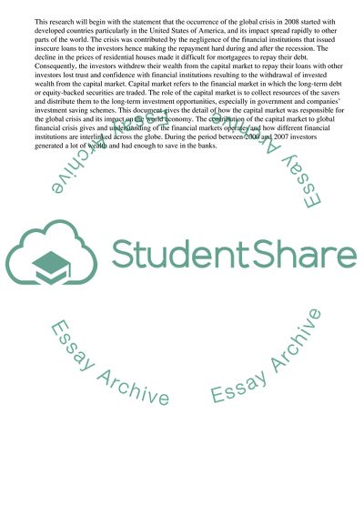 How capital markets led to the new economy bubble and the banking crisis