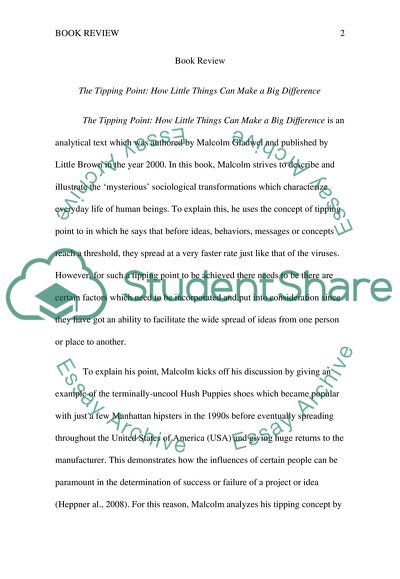 The Tipping Point: How Little Things Can Make a Big Difference