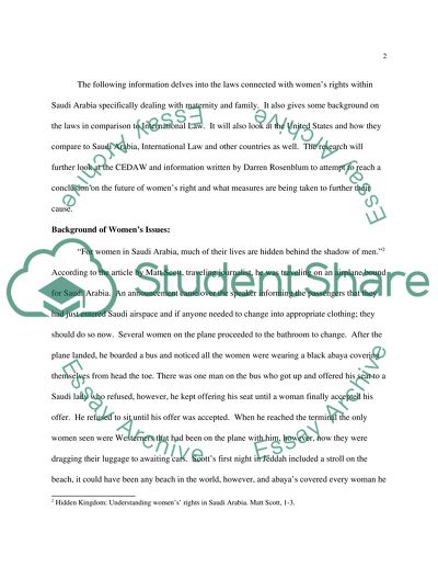 Maternity Law Comparison: Saudia Arabian, International Law and the United States