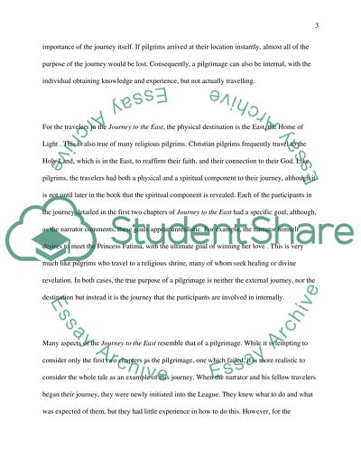 The Journey to the East: A Pilgrimage of the Spirit