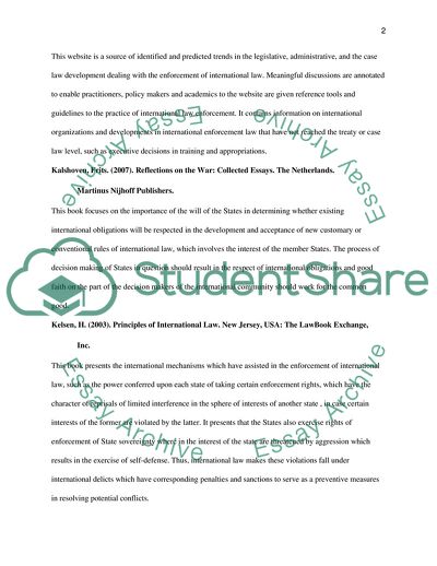 Enforcement of International Law