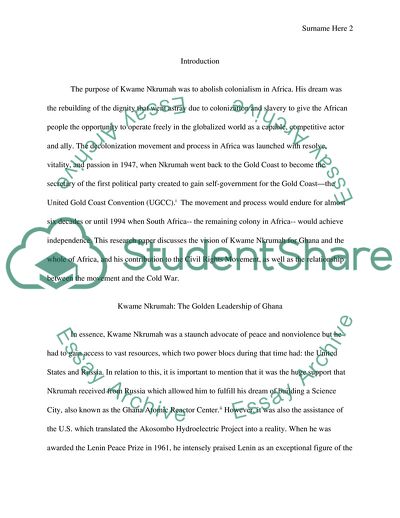 Kwame Nkrumah Leader Toward African Unity