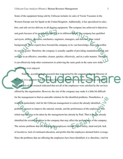 Human Resource Management of Utiliscan Limited