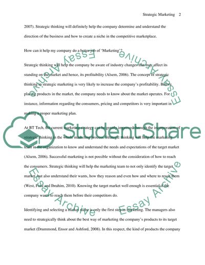 BT Techs Marketing Strategy