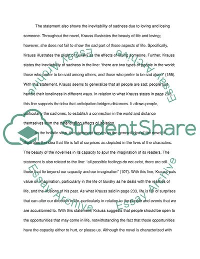 Nicole Krauss The History of Love