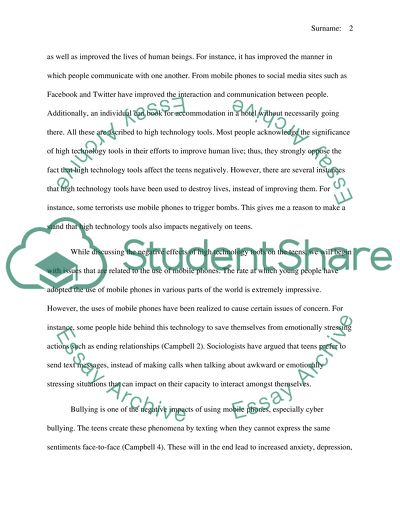 The Use of Modern Technologies