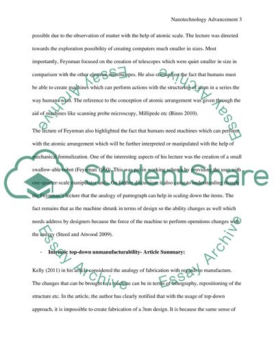 Nanotechnology: Top Down and Bottom Up to Nanotechnology