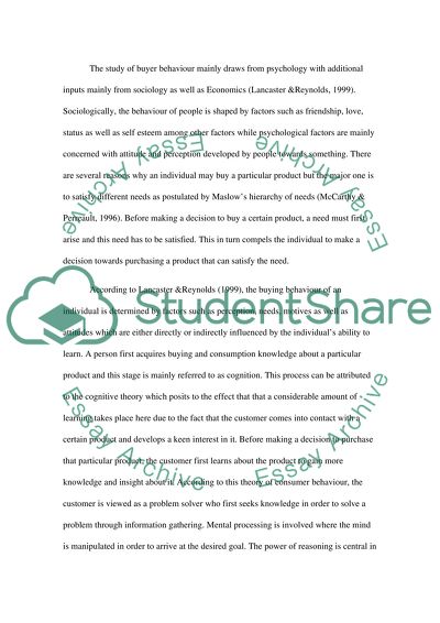 Explaining the Meaning of Buyer or Consumer Behaviour