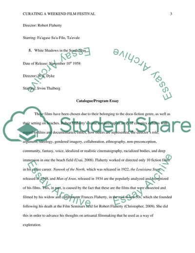 Curating a Weekend Film Festival