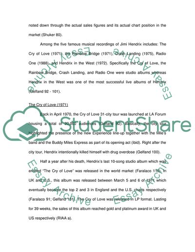 Research Paper on Jimi Hendrix