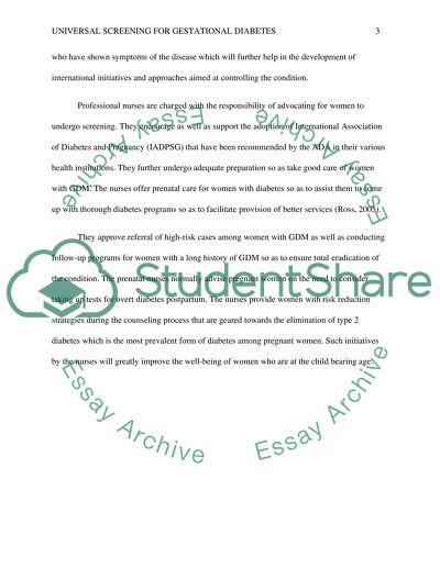 Gestational Diabetes Mellitus