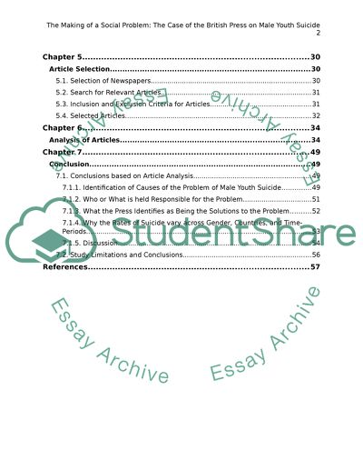 The Making of a Social Problem: The Case of the British Press on Male Youth Suicide