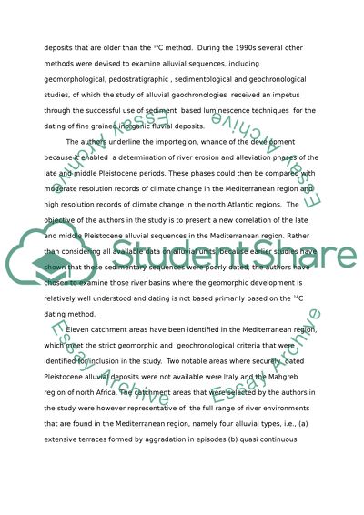 Correlation of Fluvial Sequences in the Mediterranean by Macklin, Fuller, Lewin, Maas