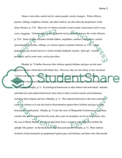 Gender and Sexual Violence