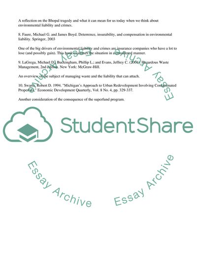 Annotated Bibliography on Environmental Issues