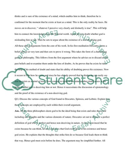 Three Main Arguments in the First Meditation of Descartes