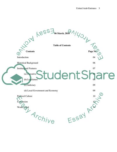 A Country Review of United Arab Emirates