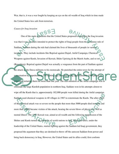 Iraq War: Unjustified