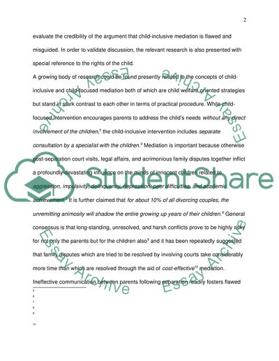 THE NOTION OF CHILD-INCLUSIVE MEDIATION