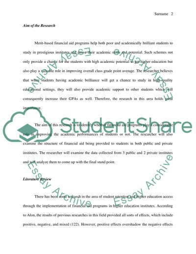 Financial Aid and its Affect on Grade Point Average