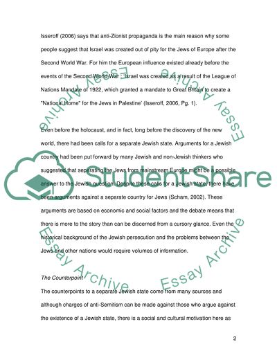 Was a separate Jewish state necessary