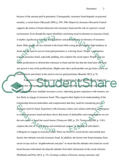 Social Attitudes towards Committing Insurance Fraud